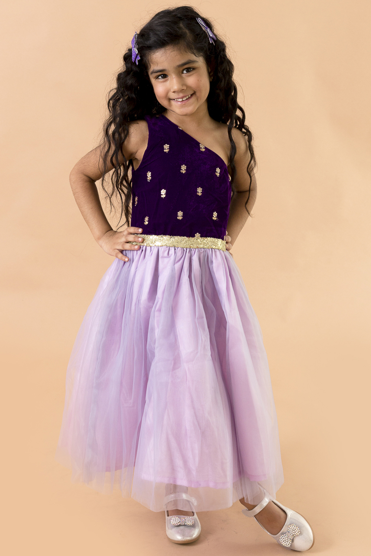 Buy Purple Velvet Dress for 11 12 Year Girls Online from Indian