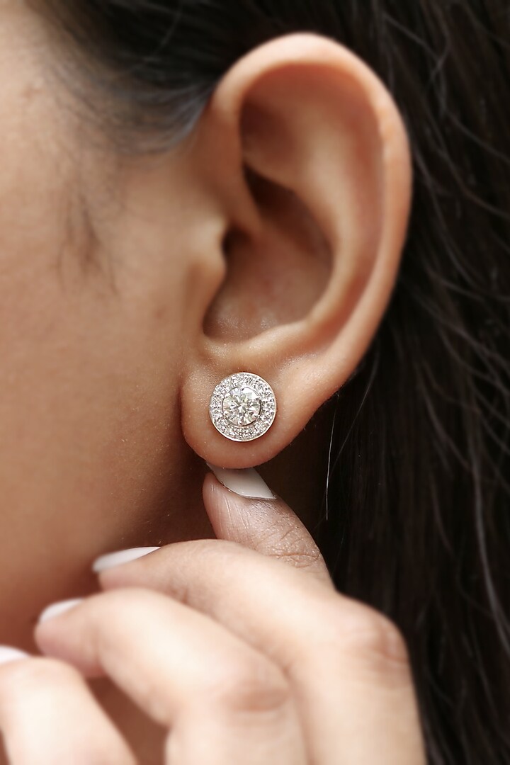 14kt Yellow Gold Lab Grown EF Diamond Stud Earrings by Fiona Diamonds at Pernia's Pop Up Shop