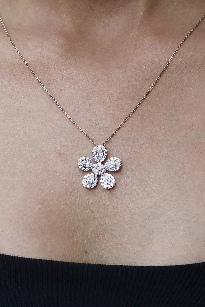 14kt Yellow Gold Lab Grown EF Diamond Pendant by Fiona Diamonds at Pernia's Pop Up Shop