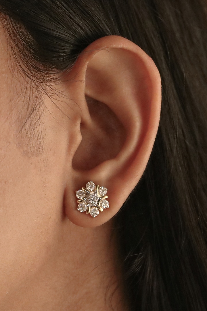 14kt Yellow Gold Lab Grown EF Diamond Stud Earrings by Fiona Diamonds at Pernia's Pop Up Shop