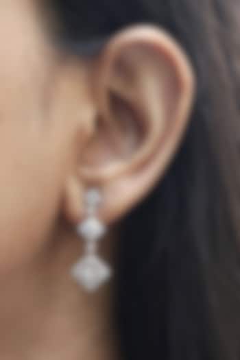 14kt Yellow Gold Lab Grown EF Diamond Dangler Earrings by Fiona Diamonds at Pernia's Pop Up Shop