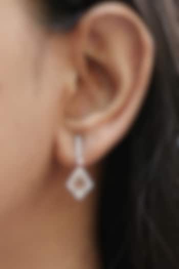 14kt Yellow Gold Lab Grown EF Diamond Dangler Earrings by Fiona Diamonds at Pernia's Pop Up Shop