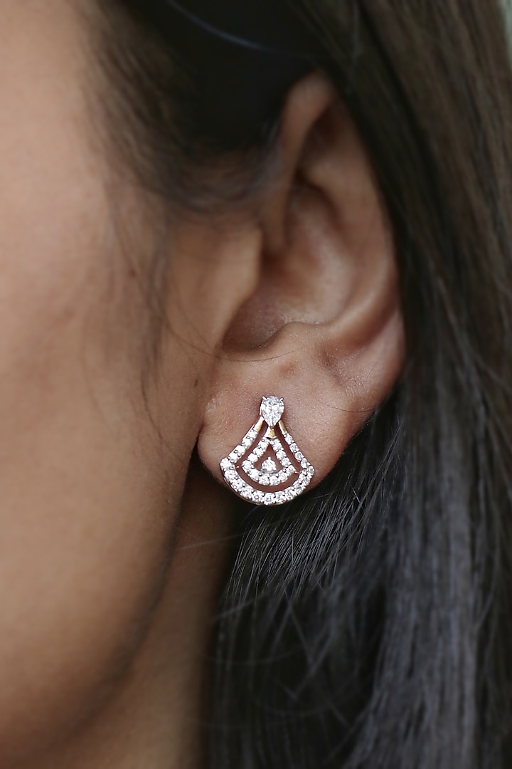 14kt Yellow Gold Lab Grown EF Diamond Stud Earrings by Fiona Diamonds at Pernia's Pop Up Shop