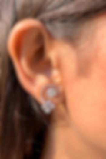 18kt Rose Gold Lab Grown IJ Diamond Dangler Earrings by Fiona Diamonds at Pernia's Pop Up Shop