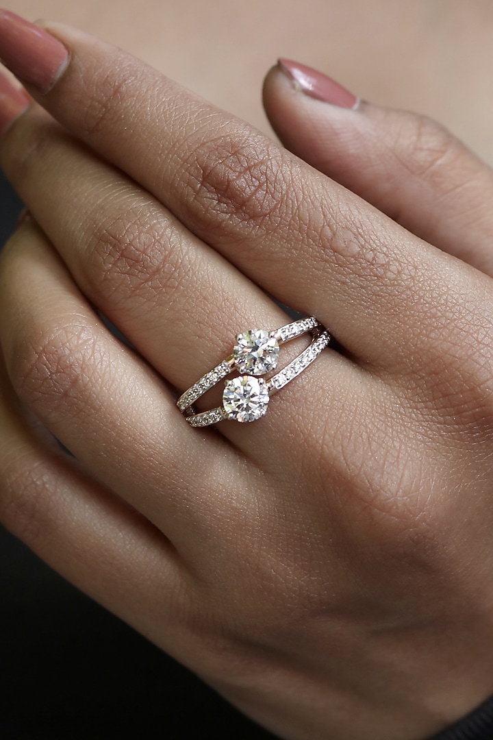 14Kt Yellow Gold Ring With Lab Grown Diamonds by Fiona Diamonds at Pernia's Pop Up Shop