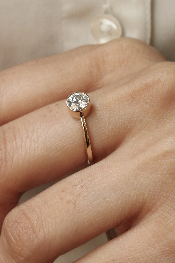 14Kt Yellow Gold Ring With Astronix Lab Grown Diamonds by Fiona Diamonds at Pernia's Pop Up Shop