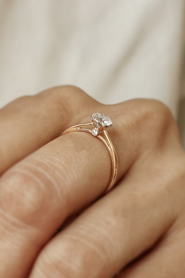 14Kt Yellow Gold Ring With Ombrazen Lab Grown Diamonds by Fiona Diamonds at Pernia's Pop Up Shop