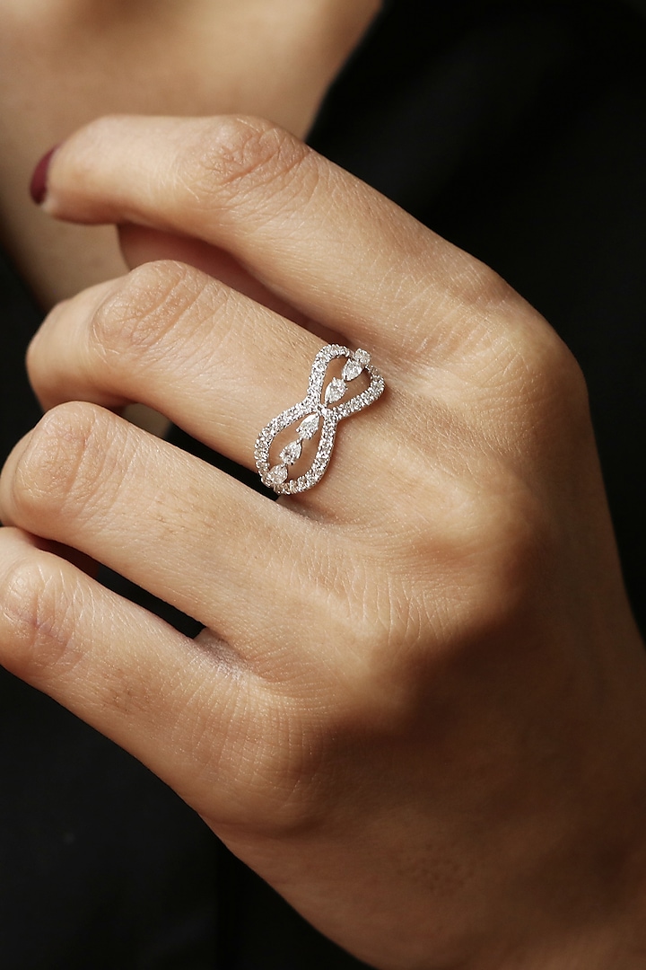 14Kt White Gold Ring With Gauri Lab Grown Diamonds by Fiona Diamonds