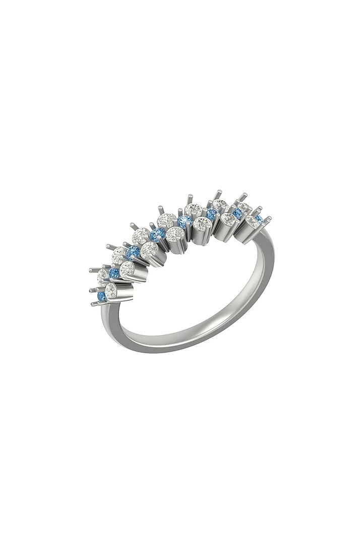 14Kt White Gold Ring With Serene Lab Grown Diamonds by Fiona Diamonds at Pernia's Pop Up Shop