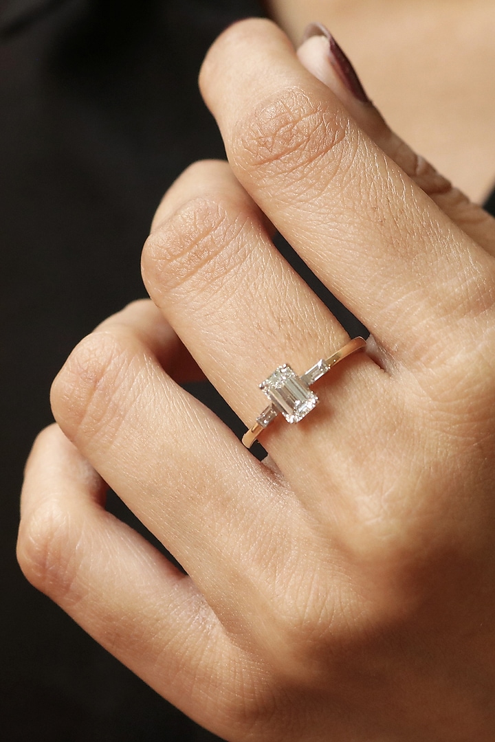 14Kt Yellow Gold Ring With Quix Lab Grown Diamonds by Fiona Diamonds at Pernia's Pop Up Shop