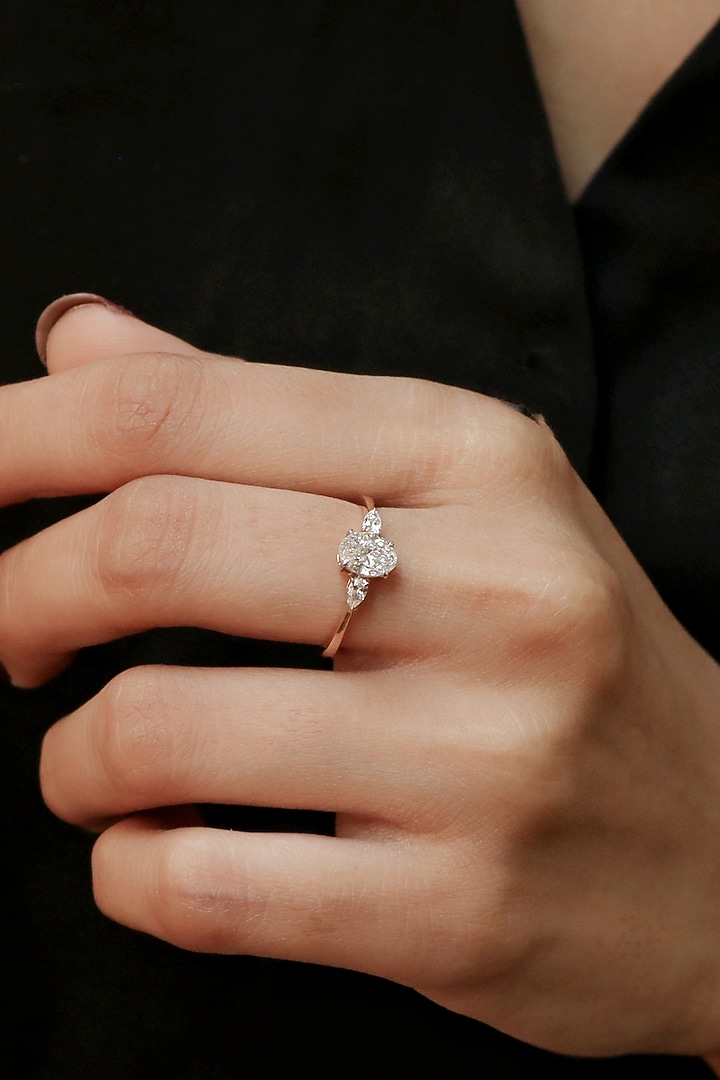 14Kt Rose Gold Ring With Propel Lab Grown Diamonds by Fiona Diamonds at Pernia's Pop Up Shop