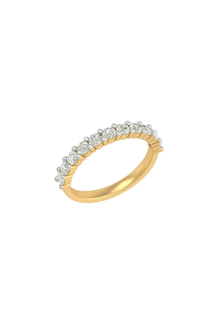 14Kt Yellow Gold Ring With Tidal Lab Grown Diamonds by Fiona Diamonds at Pernia's Pop Up Shop