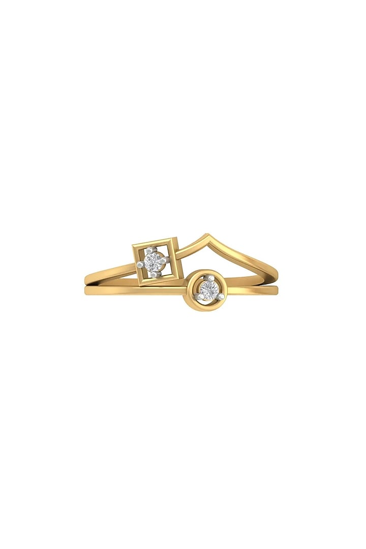 14Kt Yellow Gold Ring With Dusk Lab Grown Diamonds by Fiona Diamonds at Pernia's Pop Up Shop