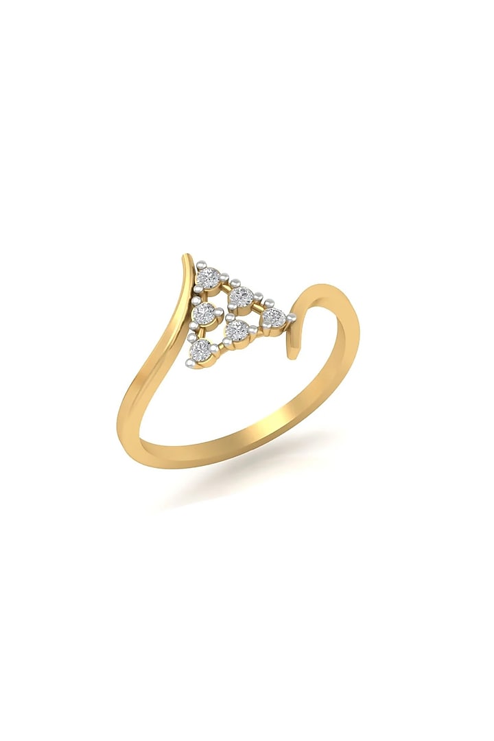 14Kt Yellow Gold Ring With Blink Lab Grown Diamonds by Fiona