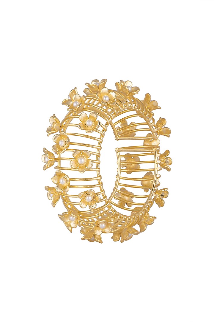 Gold Plated Handcrafted Pearl Bracelet by Fusio at Pernia's Pop Up Shop