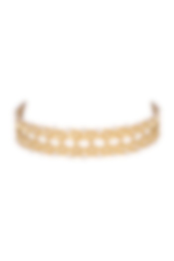 Gold Plated Handcrafted Choker Necklace by Fusio