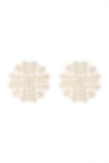 Gold Plated Handcrafted Pearl Earrings by Fusio at Pernia's Pop Up Shop