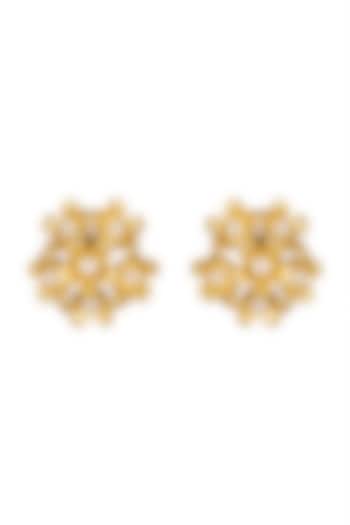Gold Plated Handcrafted Stud Earrings by Fusio