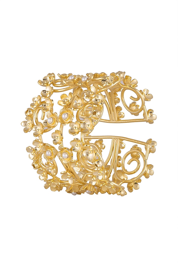 Gold Plated Handcrafted Pearl Bracelet by Fusio at Pernia's Pop Up Shop