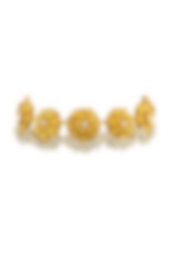 Gold Plated Handcrafted Pearl Choker Necklace by Fusio