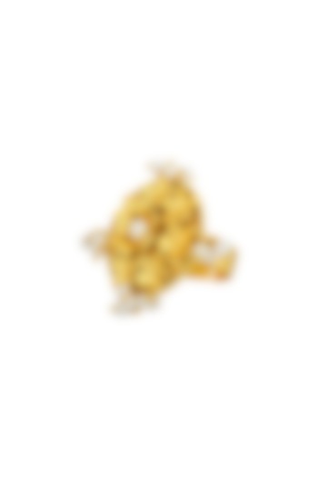 Gold Plated Handcrafted Pearl Adjustable Ring by Fusio
