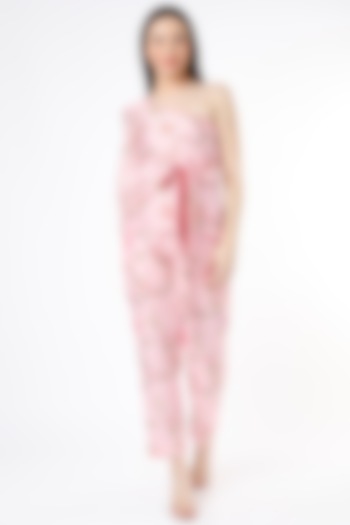 Blush Pink Digital Printed Pant Set by Flamingo - the label