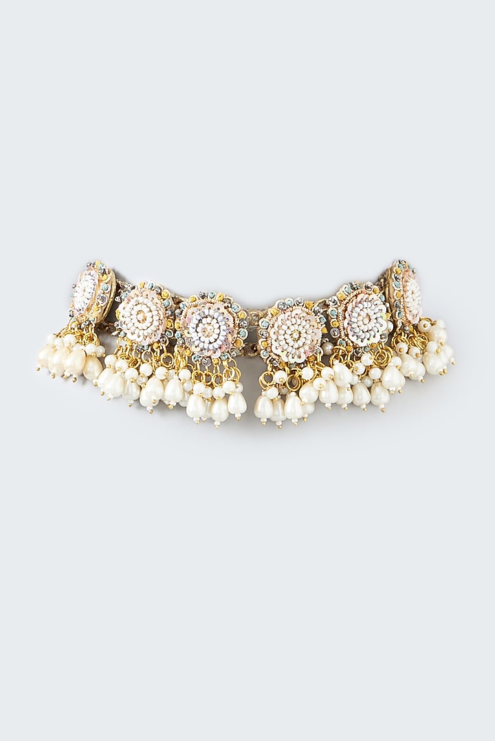 Zari & Resham Hand Embroidered Necklace by Fooljhadi at Pernia's Pop Up Shop
