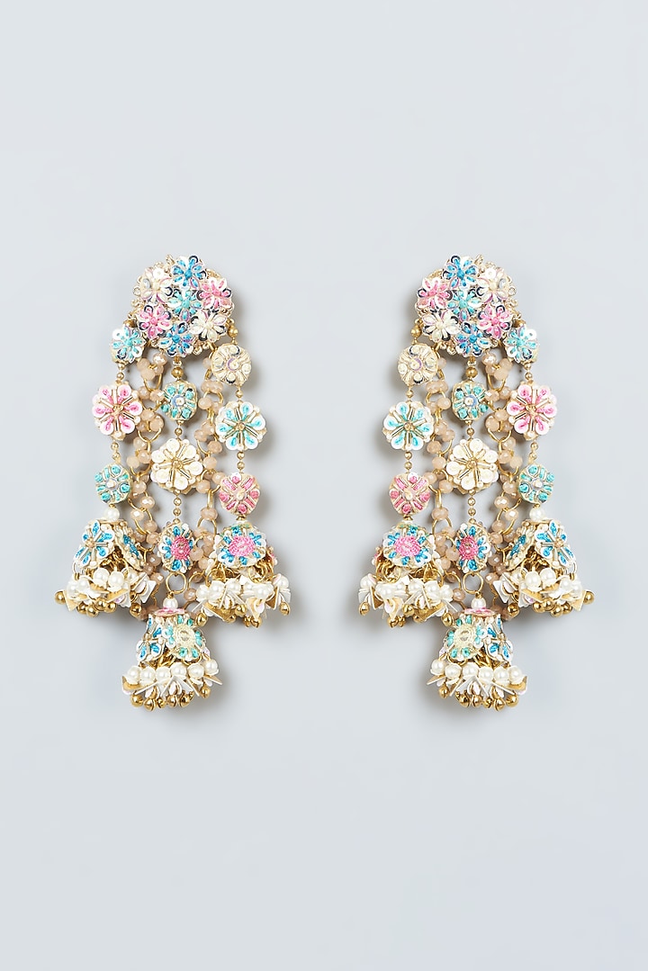 Hand Embroidered Dangler Earrings by Fooljhadi at Pernia's Pop Up Shop