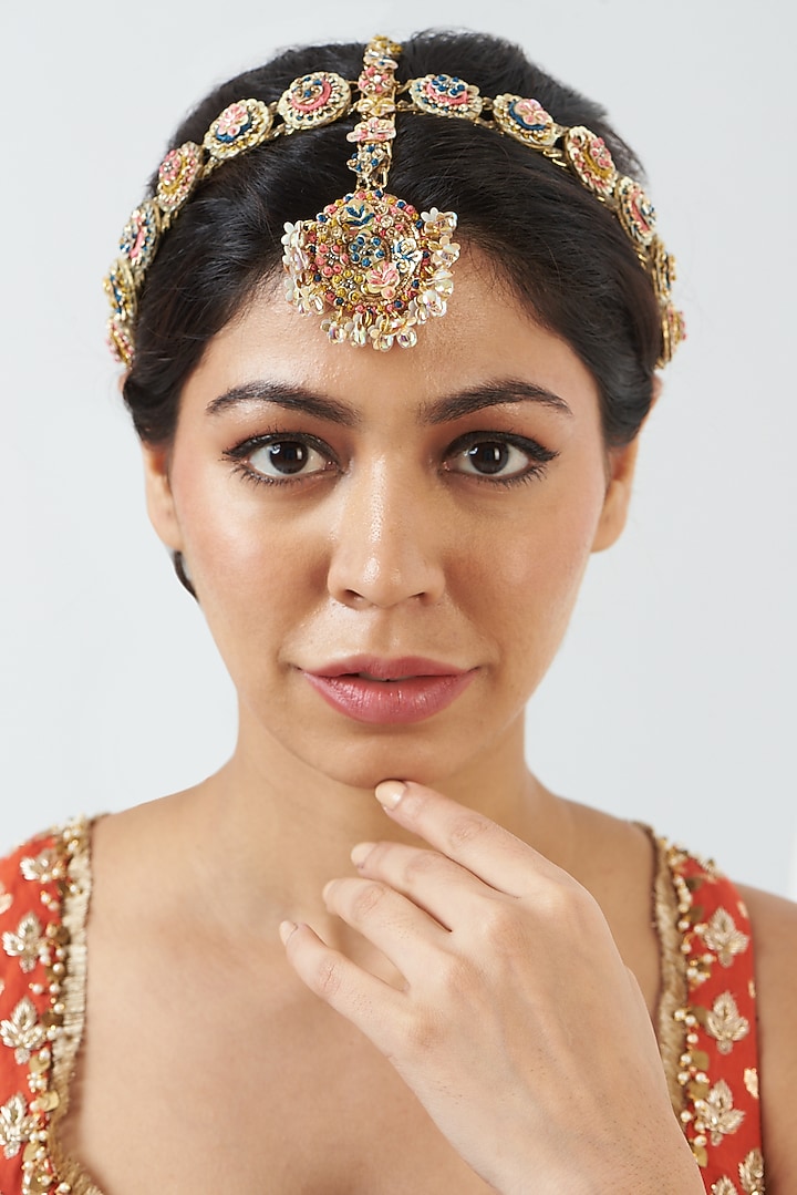 Mathapatti With Resham Hand Embroidery by Fooljhadi at Pernia's Pop Up Shop