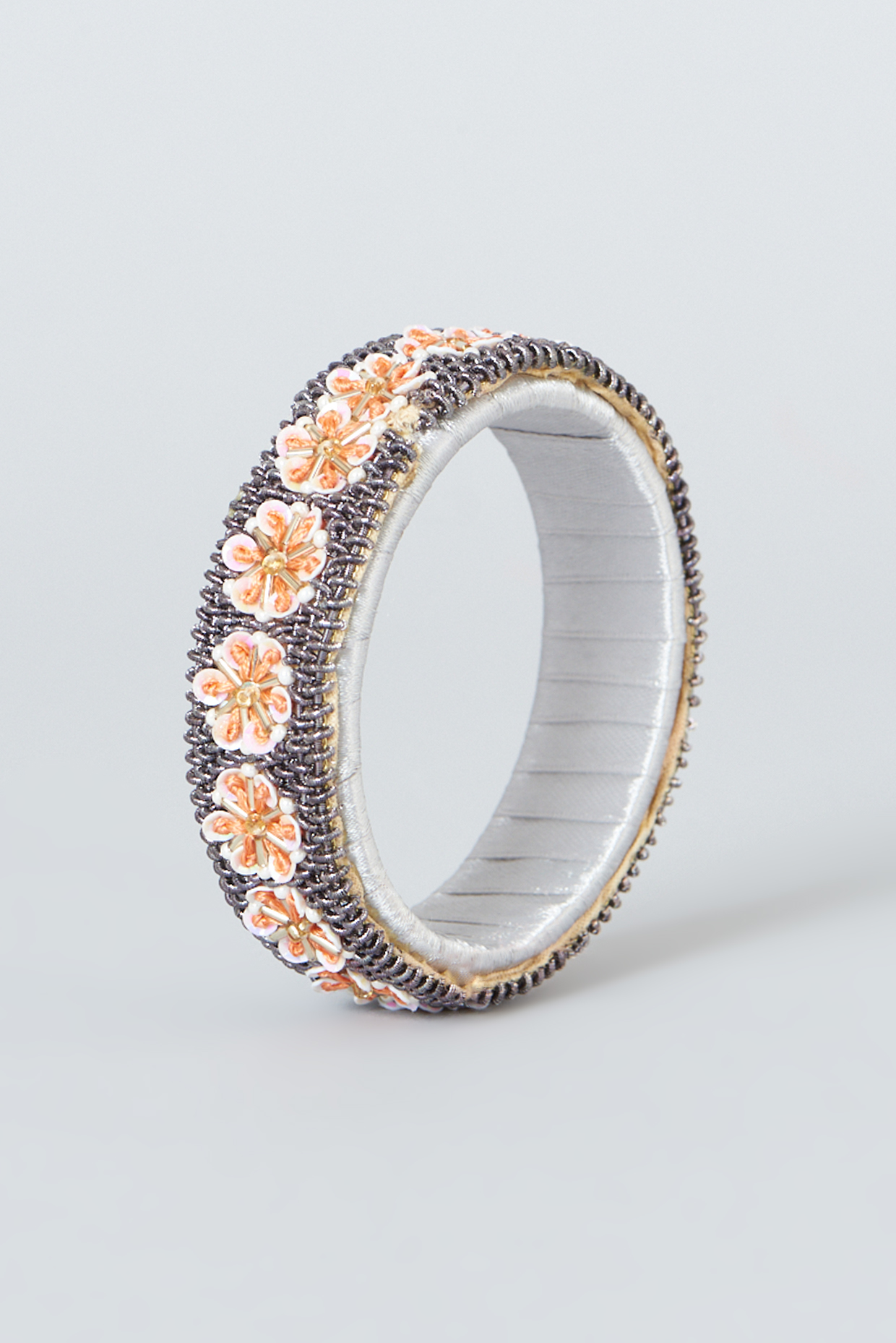 Hand Embroidered Bangles (Set Of 3) by Fooljhadi at Pernia's Pop Up Shop