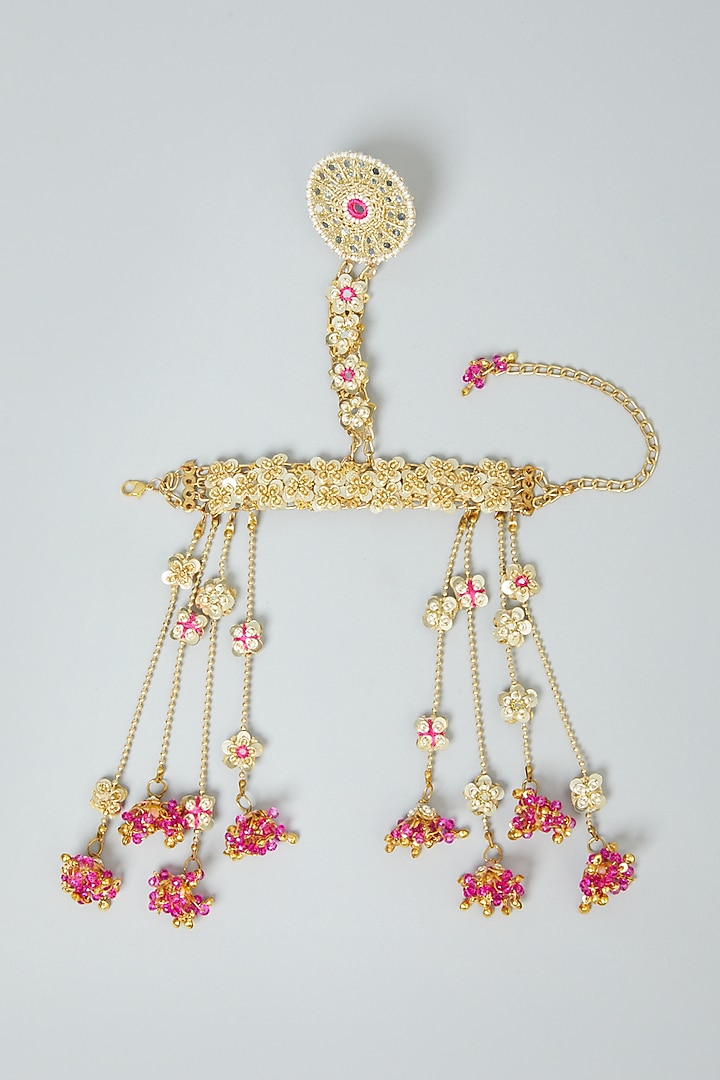 Hand Embroidered Hand Harness by Fooljhadi at Pernia's Pop Up Shop