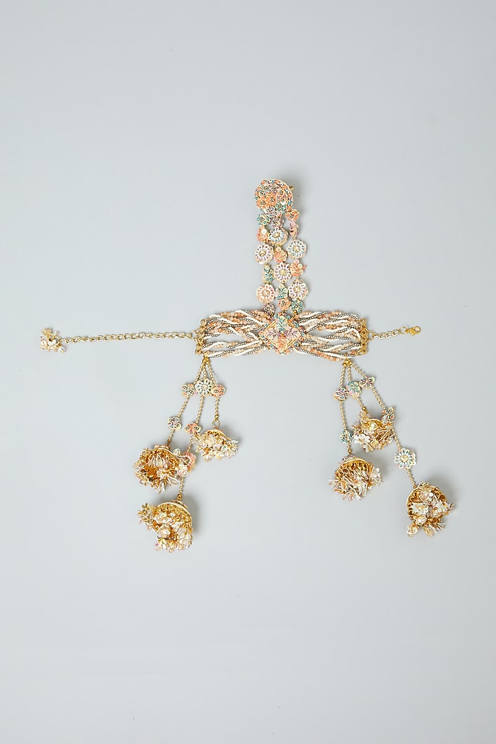 Dabka Embroidered Hand Harness by Fooljhadi at Pernia's Pop Up Shop