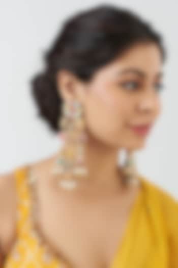 Hand Embroidered Dangler Earrings by Fooljhadi at Pernia's Pop Up Shop