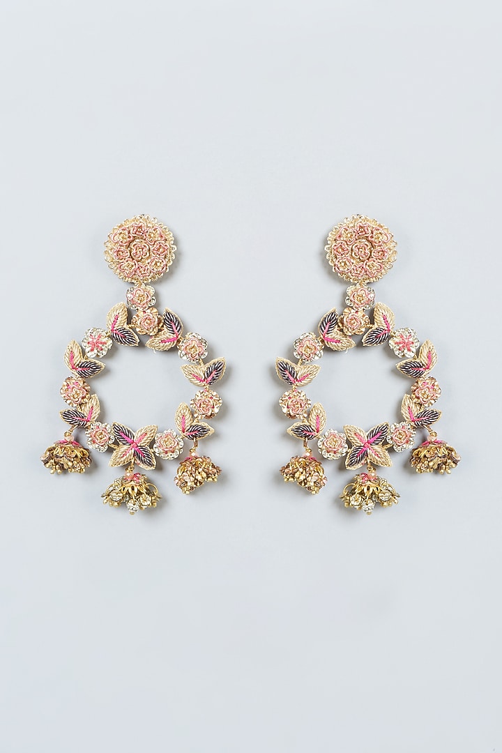 Hand Embroidered Earrings by Fooljhadi at Pernia's Pop Up Shop