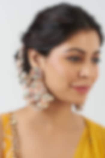 Dangler Earrings With Hand Embroidery by Fooljhadi