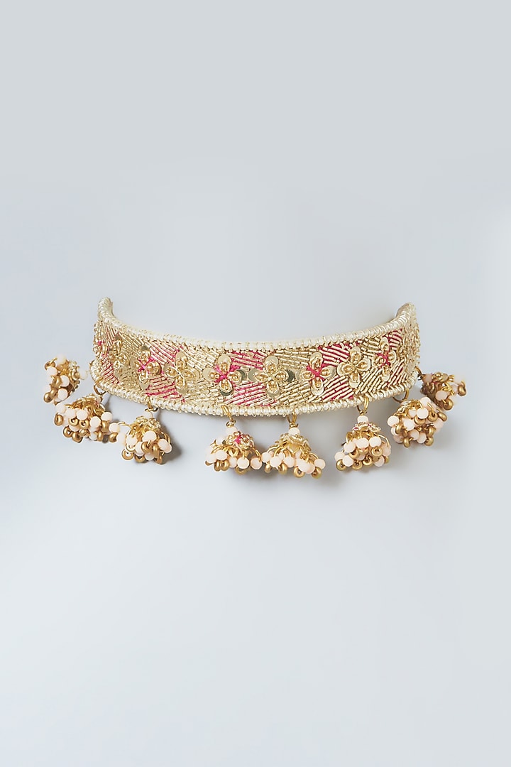 Hand Embroidered Necklace by Fooljhadi at Pernia's Pop Up Shop