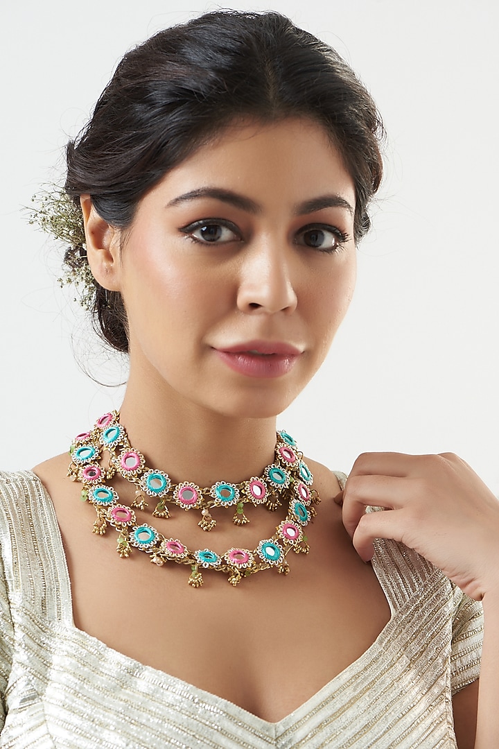 Necklace With Hand Embroidery by Fooljhadi at Pernia's Pop Up Shop
