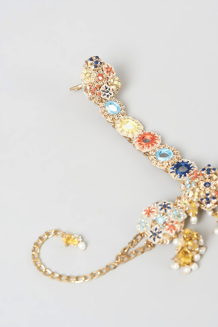 Gold Finish Hathphool With Hand Embroidery by Fooljhadi at Pernia's Pop Up Shop