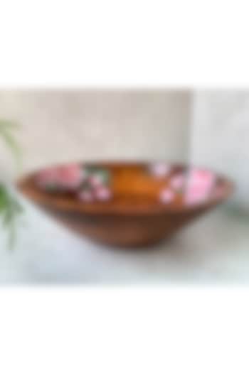 Acacia Wood Hand-Painted Bowl by FLOURSHA