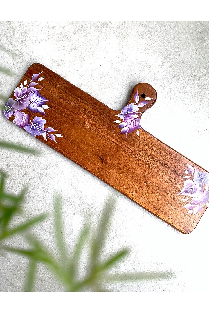 Natural Brown Acacia Wood Platter by FLOURSHA at Pernia's Pop Up Shop
