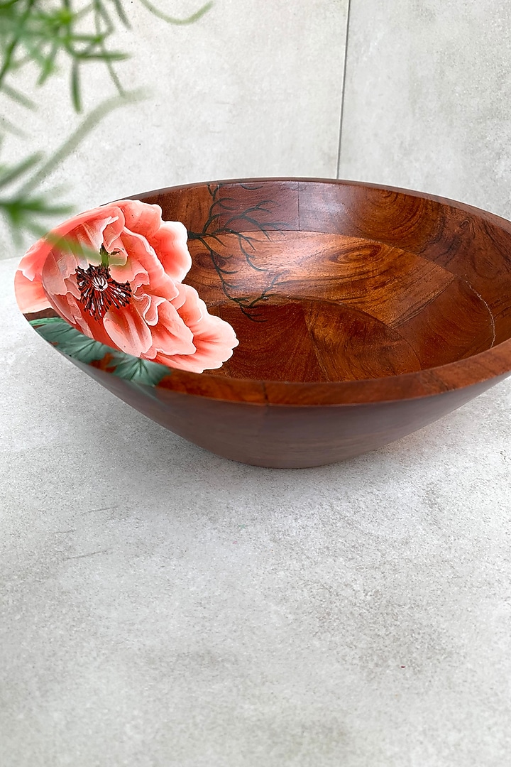 Brown Hand-Painted Snack Bowl by FLOURSHA at Pernia's Pop Up Shop
