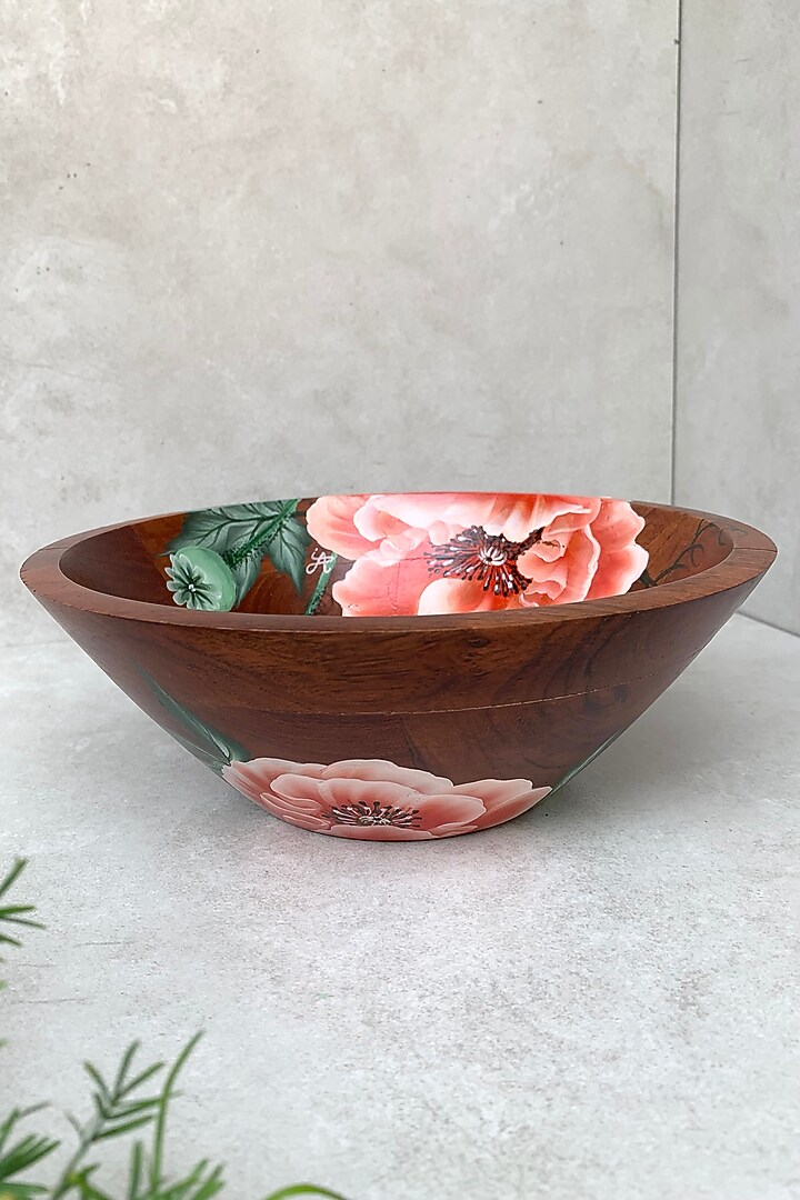 Brown Hand-Painted Snack Bowl by FLOURSHA at Pernia's Pop Up Shop