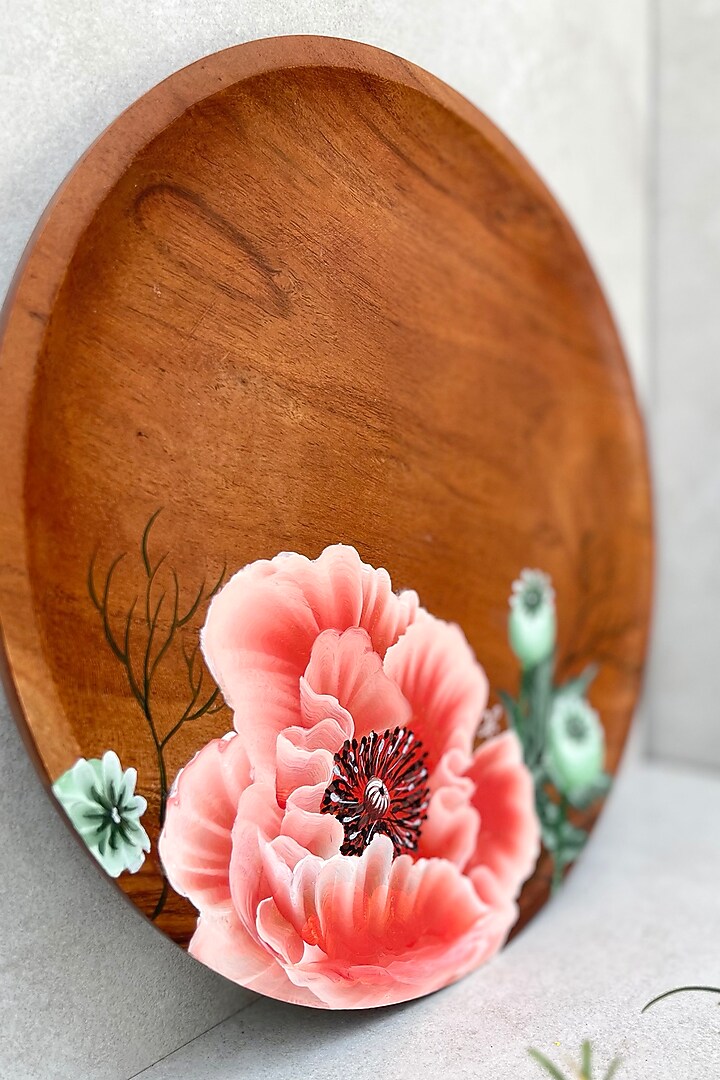 Brown Hand-Painted Platter by FLOURSHA at Pernia's Pop Up Shop