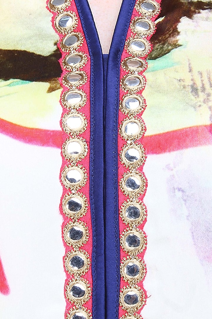 Flamingo by Shubhani Talwar presents Off white hand painted kurta with dupatta available only at Pernia's Pop Up Shop.