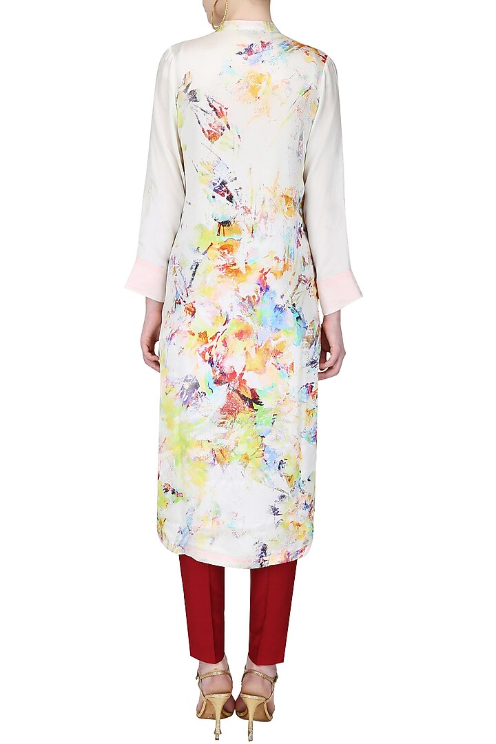 Flamingo by Shubhani Talwar presents Multicolour abstract printed kurta with dupatta available only at Pernia's Pop Up Shop.