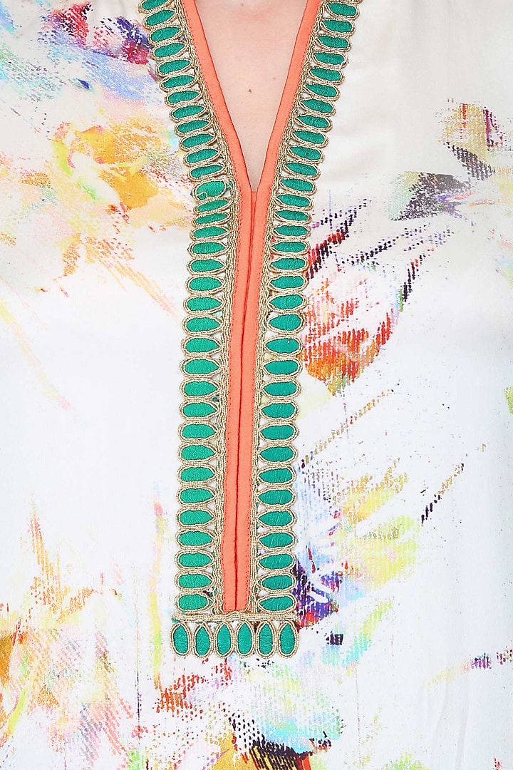 Flamingo by Shubhani Talwar presents Multicolour abstract printed kurta with dupatta available only at Pernia's Pop Up Shop.
