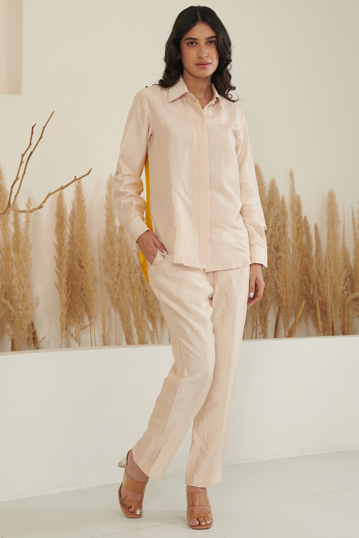 Ivory Silk Co-Ord Set by Flamingo - the label at Pernia's Pop Up Shop