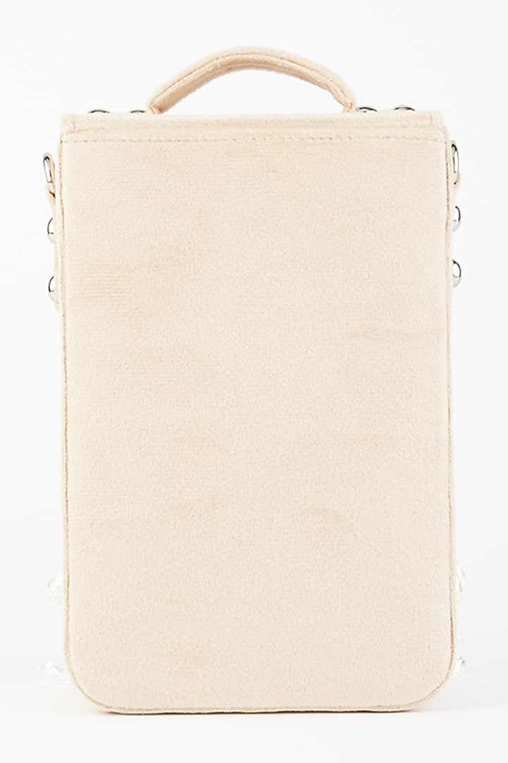 Ivory Crystal Embroidered Box Clutch by Forever Noor at Pernia's Pop Up Shop