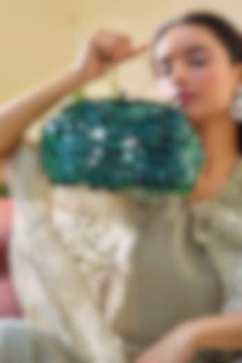 Green Velvet Clutch by Forever Noor at Pernia's Pop Up Shop