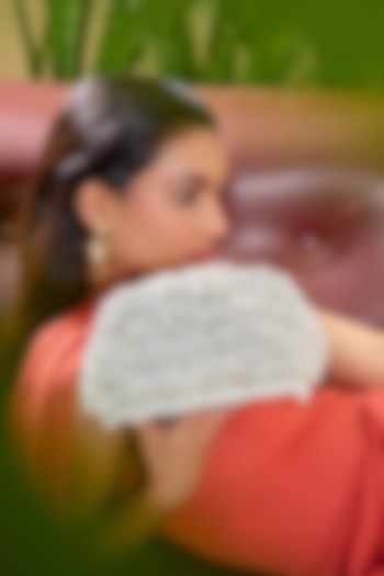 White Velvet Clutch by Forever Noor at Pernia's Pop Up Shop